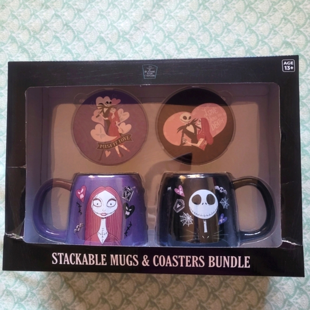 Nightmare Before Christmas Stackable Mugs & Coasters Bundle